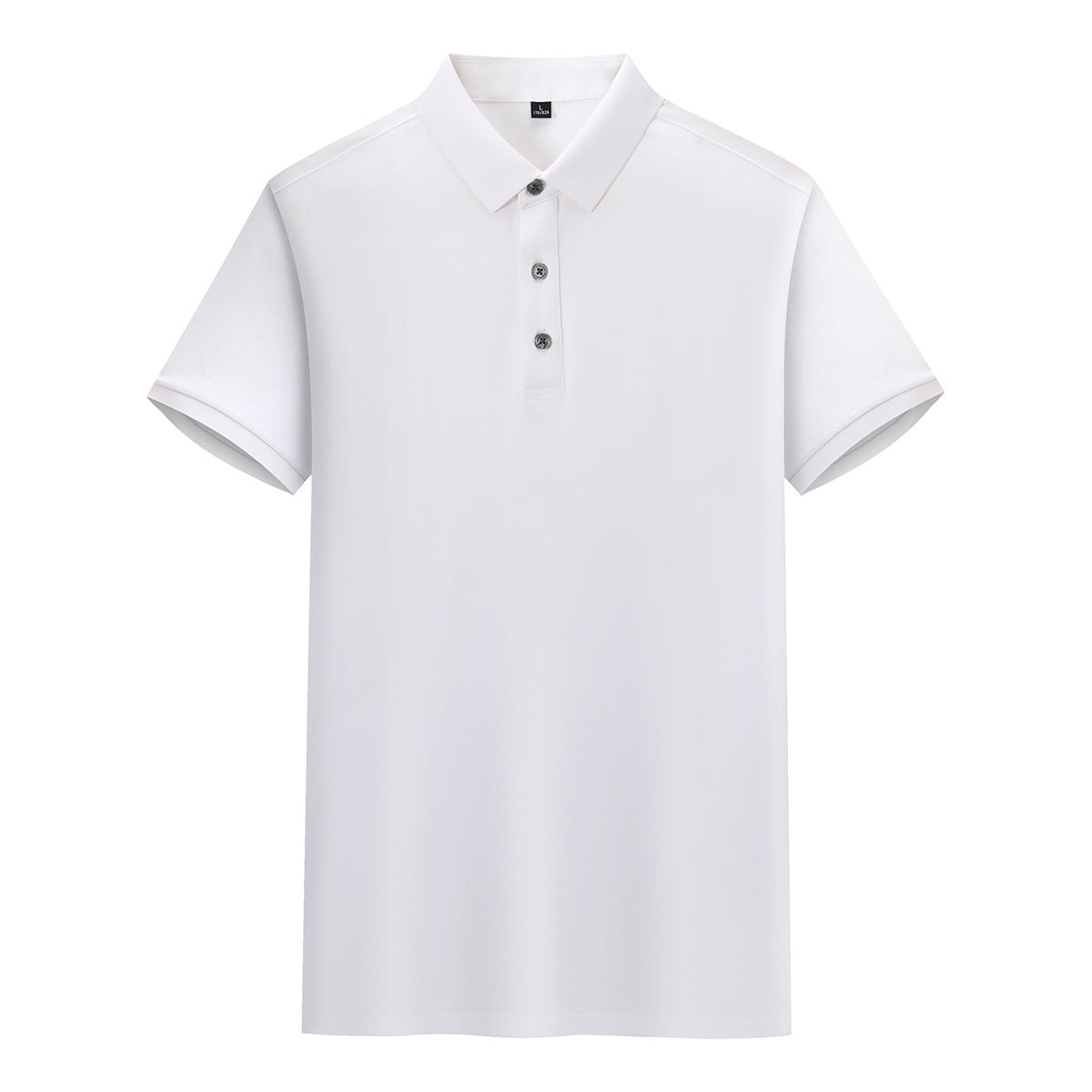 Pure Color Cotton Lapel Short-sleeved T-shirt High-end Work Clothes