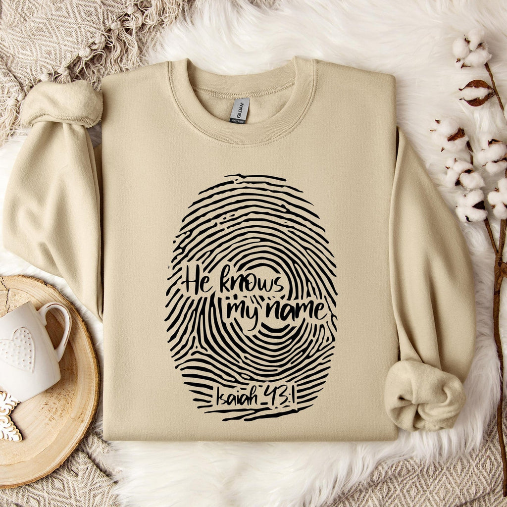 He Knows My Name Isaiah Sweatshirt Long Sleeved