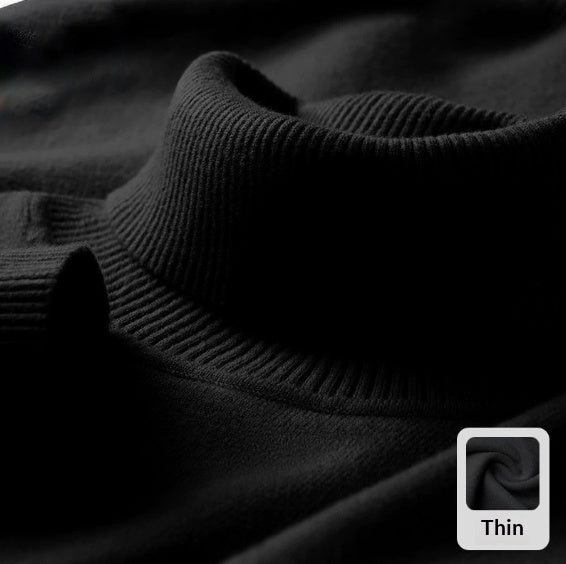 Knitted Sweater Men Soft Skin-friendly Casual Warm High-neck Sweater