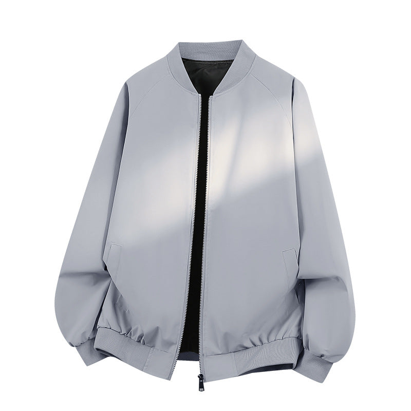 Baseball Uniform Jacket Men's Stand Collar Baggy Coat Factory Clothing