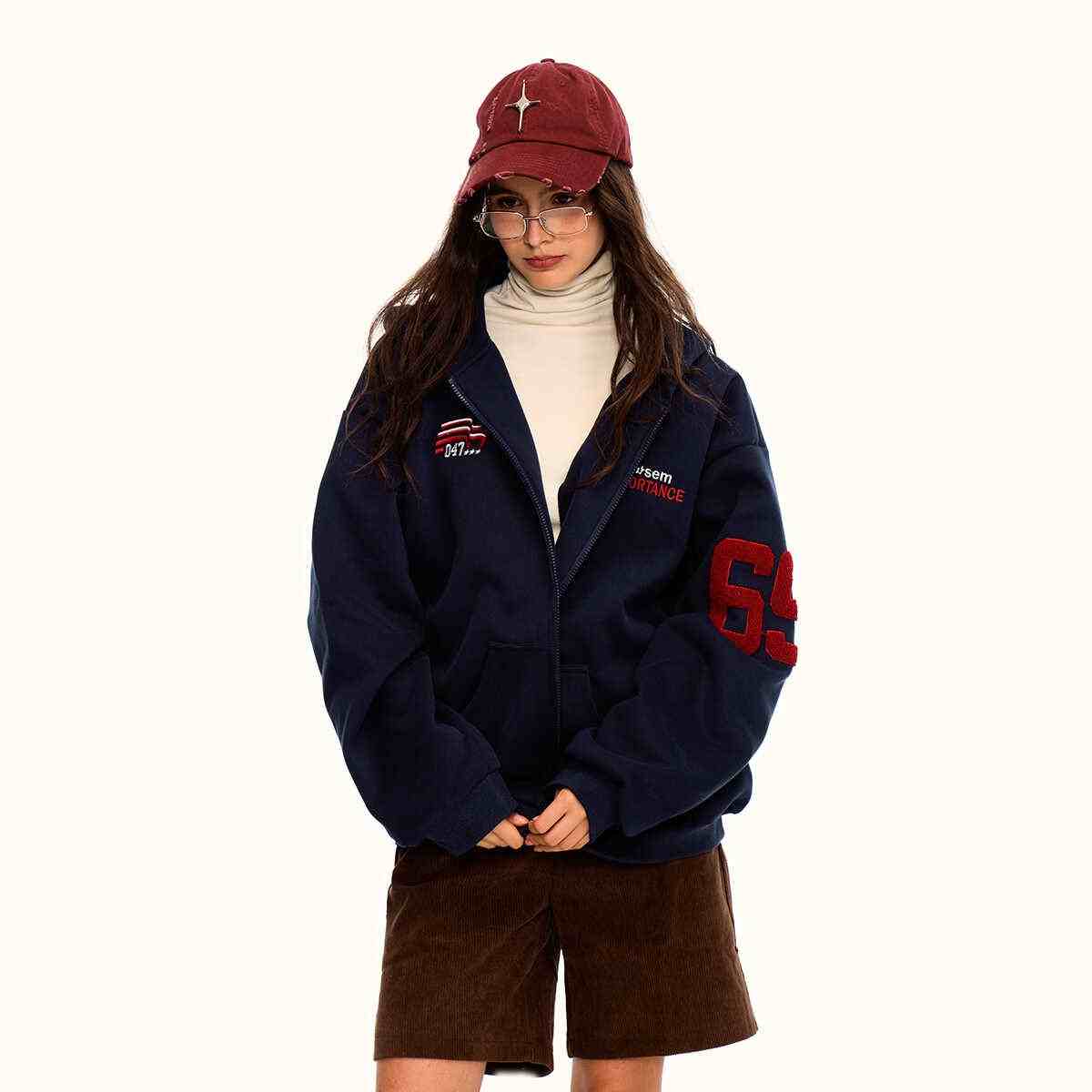 Fleece-lined Thickened Camouflage Cardigan Hoodie