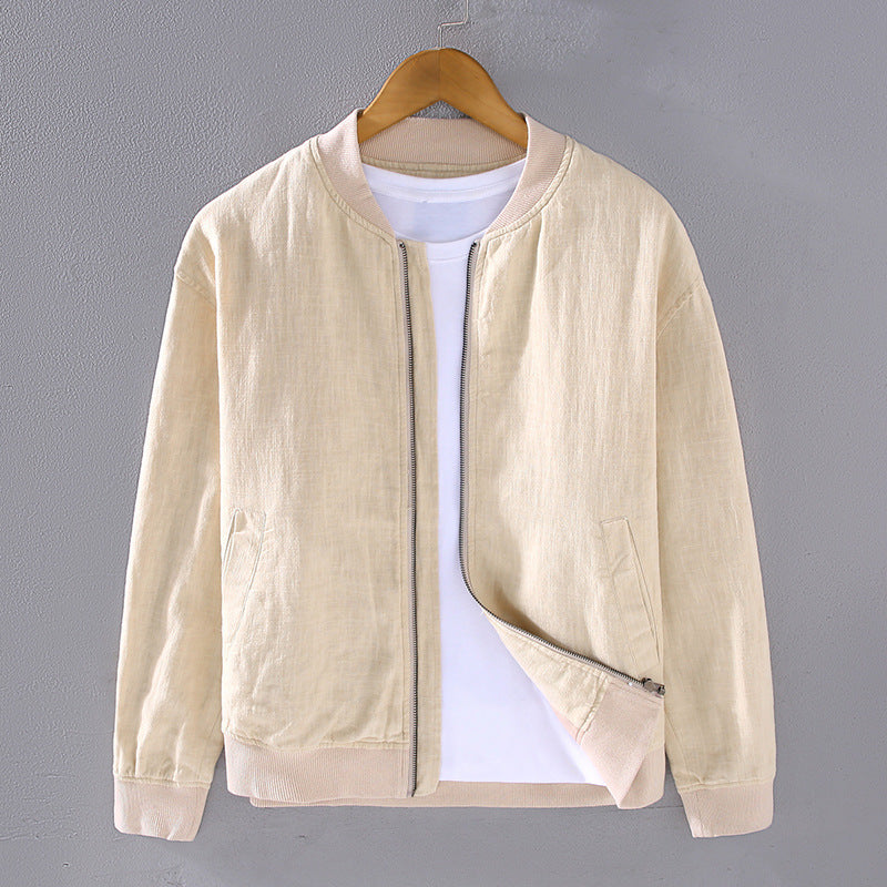 Men's Fashion Retro Ramie Casual Loose Jacket