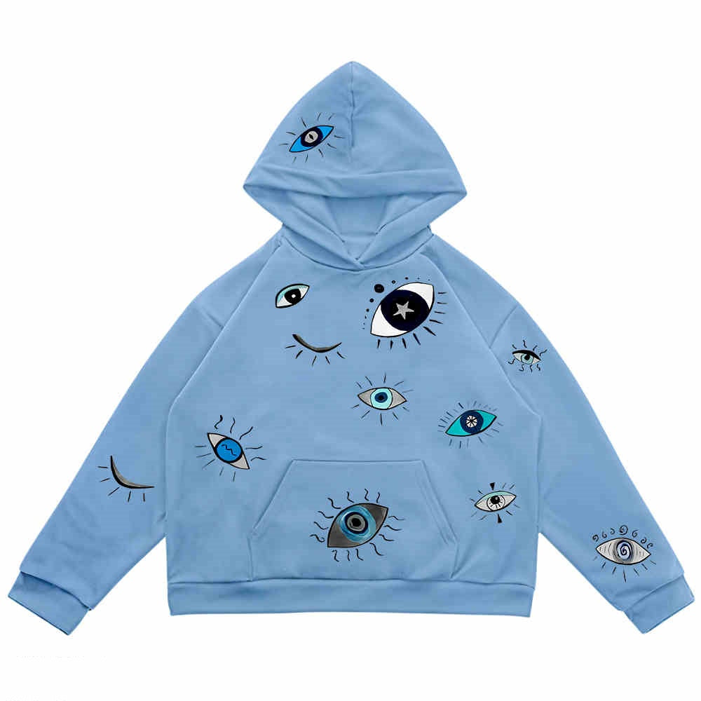 Eye Stitching Niche Unique Hooded Sweater