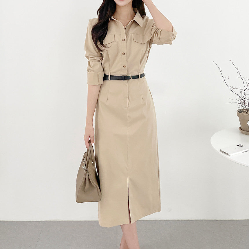 Lady's Elegant Waist-cinching And Hip-hugging Fashionable Dress