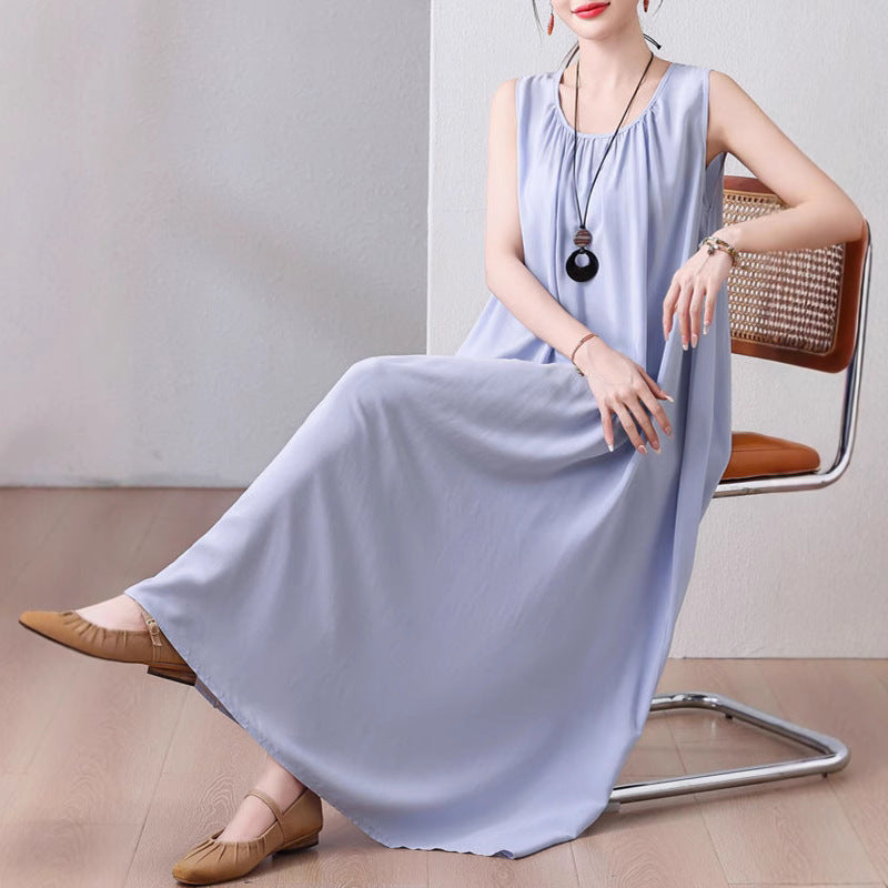 Colorful Beach French Cotton Summer Vest Dress