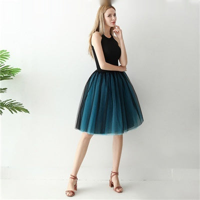 Women's Simple And Versatile Two-tone Pleated Dress
