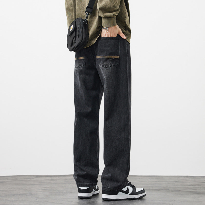 Retro Nostalgic Straight Jeans For Men