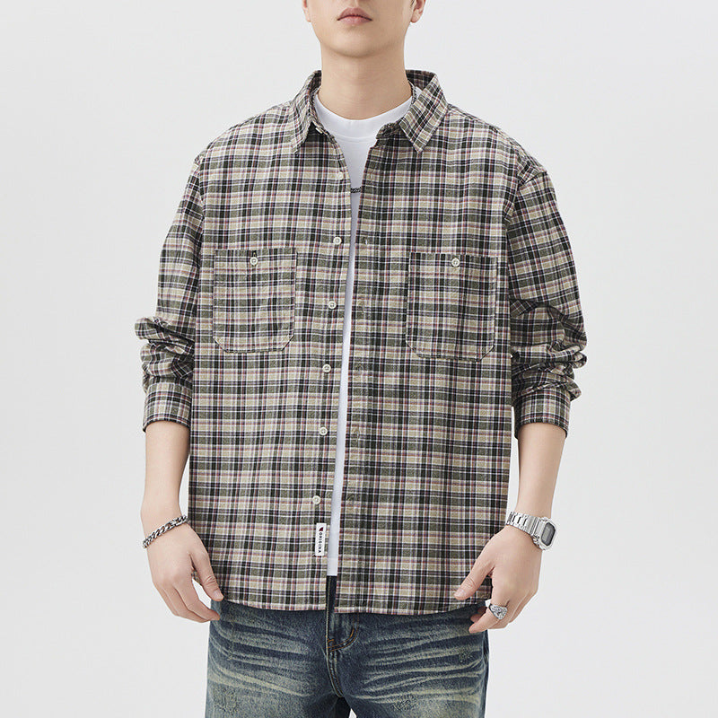 Fashion Brand Plaid Shirt High