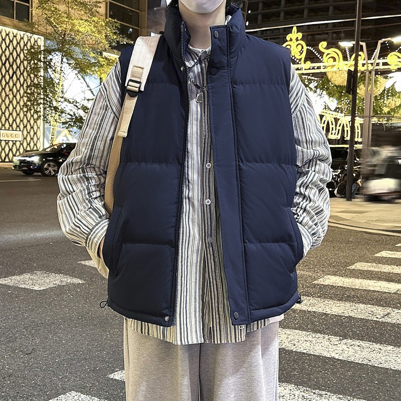 Stand Collar Vest Winter Loose Plus Size Padded Jacket Cotton Padded Coat