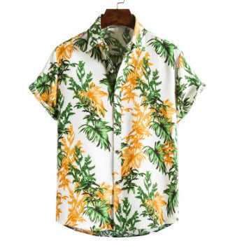 Men's Summer Loose V-neck Short-sleeved Shirt